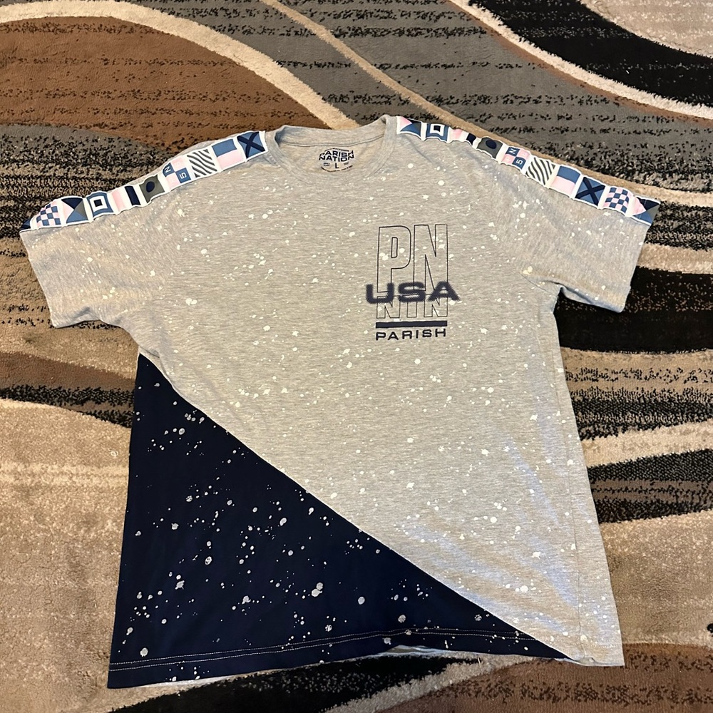 Men gray/blue Paris shirt